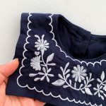 【66-90】ロンパース ベビー ナチュラル 花刺繍 スクエア襟 - 画像 (19)