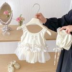 【73-100】水着 クリーム フラワー スイムウェア - 画像 (7)