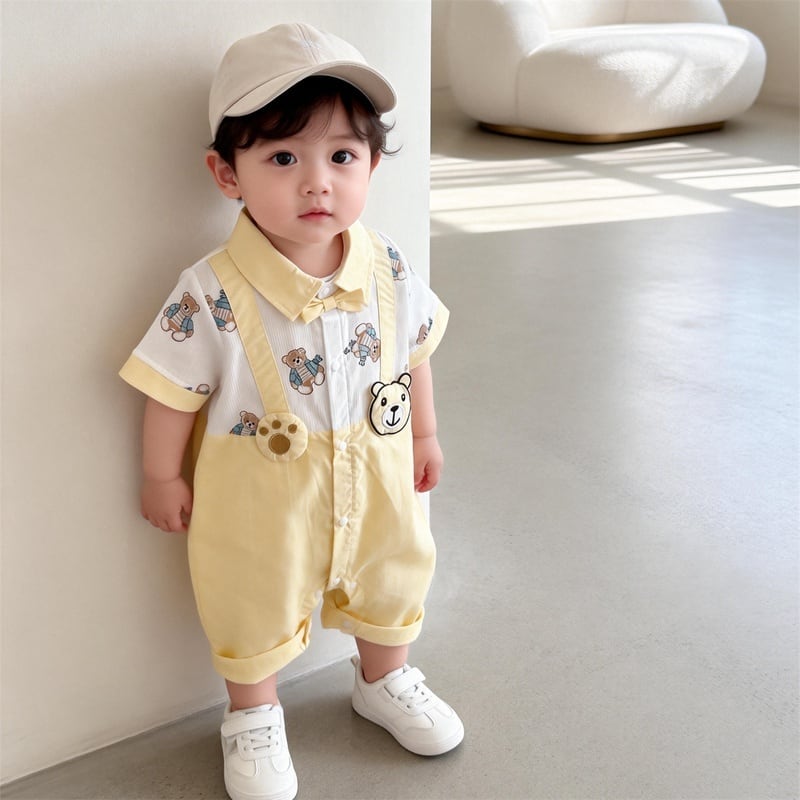 30efb85b9d744c27ec2285a759030bff.jpg 【66-100】ロンパース キュート クマ 可愛い ベビー服 - 画像 (1)