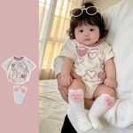 【66-90】ロンパース ハート 可愛い おしゃれ 赤ちゃん