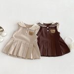 【73-110】ワンピース クマセーラー ノースリーブ 女の子 シンプル - 画像 (2)