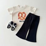 【90-150】半袖Tシャツ 韓国風 フードプリント 可愛い - 画像 (9)