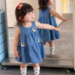 【73-100】デニムワンピース ウサギ ディリー 女の子 - 画像 (7)