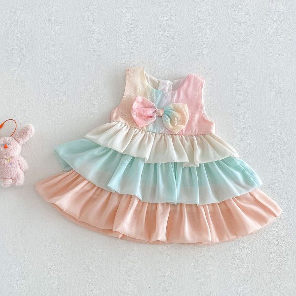 【予約販売】【73-120cm】ワンピース カラフル ケーキ 女の子