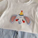 【80-120】セットアップ ゾウ柄 シャツ＆ストライプパンツ - 画像 (14)