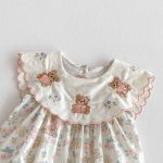 【66-90】ロンパース 熊さん 花柄 おしゃれ ベビー服 - 画像 (10)