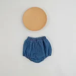 【66-100】デニムショートパンツ ベビー 韓国風 シンプル - 画像 (7)