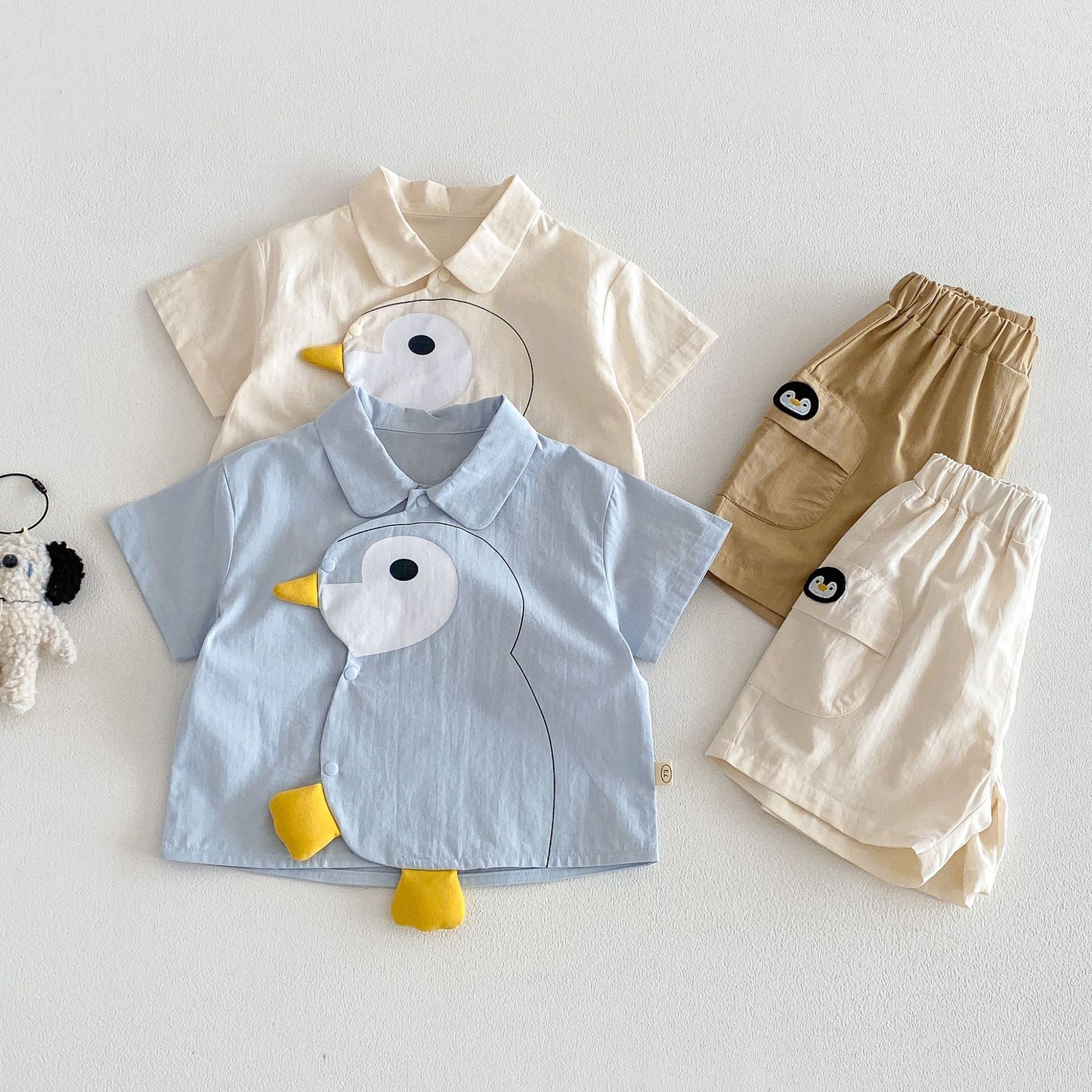 35e0fac041086be11a2ac53c8597586f.jpg 【73-110】Tシャツorパンツ 可愛い トリ 可愛い ベビー服 - 画像 (1)
