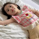 【90-140】水着 可愛い カラフル チェック柄 フリル - 画像 (8)