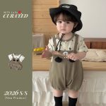【66-90】サロペット レイヤード カーキ 可愛い ベビー服 - 画像 (5)