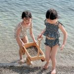 【90-140】水着 花模様 おしゃれ 上下セット - 画像 (4)