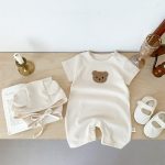 【66-90】ロンパース 半袖くま ワッペン ワッフル ベビー服 - 画像 (13)