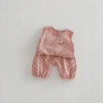 【80-130】セットアップ ベビー ノースリーブ ドット柄 - 画像 (14)