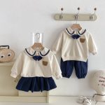 【73-110】クマ柄セーラー風セットアップ - 画像 (13)
