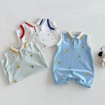 【66-90】ロンパース ノースリーブ カートゥーン 可愛い ベビー服 - 画像 (10)