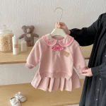 【73-110】スウェット セットアップ ベビー 男女兼用 セーラー風 バイカラー 熊柄 - 画像 (13)
