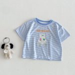 【73-120】Tシャツ 可愛い ボーダー トレンド おしゃれ トップス - 画像 (5)