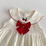 【73-120】ワンピース 蝶結び付き ノースリーブ 女の子 おしゃれ - 画像 (15)