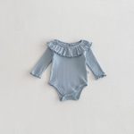 【66-90】　ロンパース 柔らか フリル襟 ベビー服 - 画像 (8)