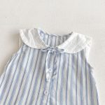【73-100】トップスorブルマ ストライプ ノースリーブ ベビー服 - 画像 (6)