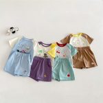 【73-120】セットアップ カラーバリ カートゥーン 可愛い ベビー服 - 画像 (13)