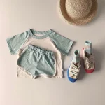 【73-110】セットアップ ベビー 男女兼用 カラー切り替え - 画像 (6)