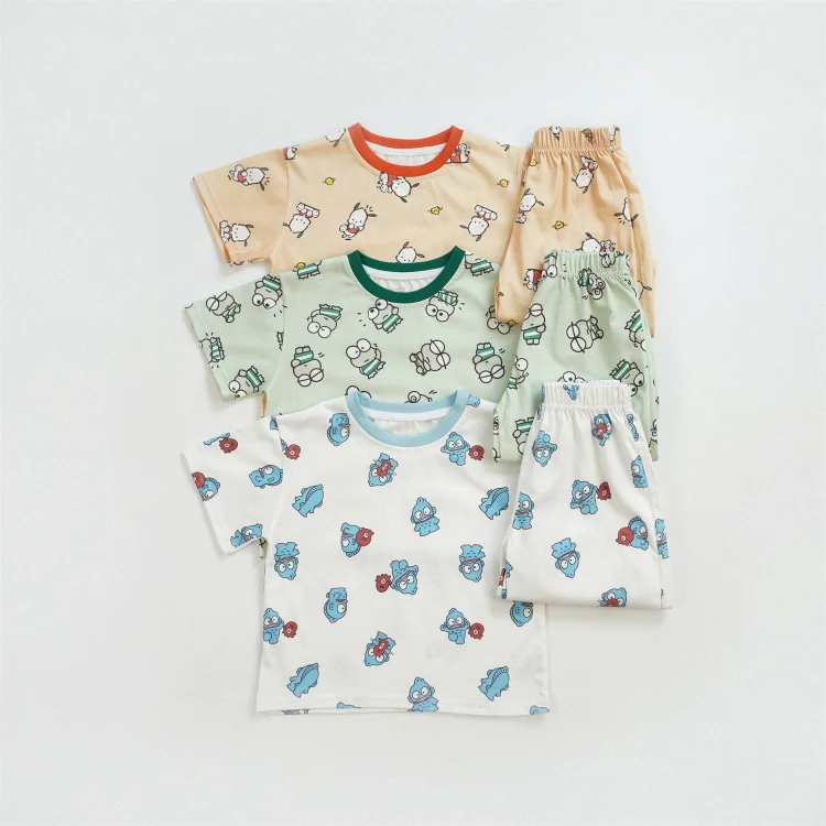 3cd5ad542d445f6015698e4bc23f4963_750x.webp 【90-130】セットアップ キッズ 半袖 動物柄 ルームウェア - 画像 (1)