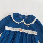 【66-90】ロンパース デニム レース 可愛い ベビー服 - 画像 (5)