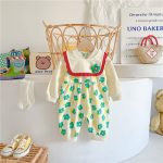 【66-90】ロンパース フラワー柄 スタイ付き 可愛い ベビー服 - 画像 (13)