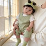 【73-100】サロペット ダブル ポケット 無地 カジュアル ベビー服 - 画像 (13)