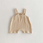 【73-100】サロペット ナチュラル 柔らかい シンプル ベビー服 - 画像 (4)