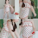 【80-130】水着 ドット フリル 可愛い 女の子 スイムウェア - 画像 (16)
