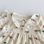 【80-130】ワンピース 花柄 半袖 可愛い女の子 - 画像 (7)