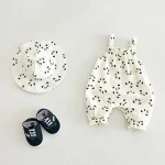 【66-100】ロンパース 帽子付き ベビー パンダ or チェリー柄 - 画像 (5)