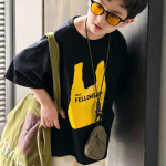 【90-160】半袖Tシャツ 男の子 プリント ストリート風 - 画像 (4)