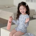 【80-130】水着 長袖 ラッシュガード UVカット 花柄 - 画像 (6)