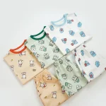 【90-130】セットアップ キッズ 半袖 動物柄 ルームウェア - 画像 (14)