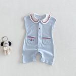 【66-90】オールインワン ダブルポケット セーラー 可愛い ベビー服 - 画像 (6)