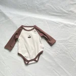 【59-90】ベビー ツーカラー 肌に優しい ロンパース - 画像 (6)