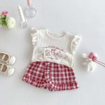 【73-120】トップスorパンツ ウサギ ロゴフリル おしゃれ - 画像 (6)