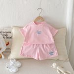 【80-130】セットアップ キッズ服 カジュアル ロゴ刺繍 - 画像 (10)