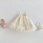 【73-100】ワンピース 蝶結び メッシュ 女の子 おしゃれ - 画像 (2)