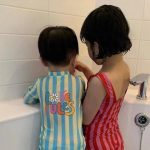 【90-140】水着 英字 バックストライプ 男の子 スイムウェア - 画像 (12)