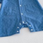 【66-90】デニムロンパース ペット柄 ベビー服 - 画像 (5)