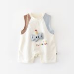 【66-90】オールインワン 可愛い ゾウ柄 肌触り良い ベビー服 - 画像 (3)