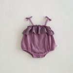 【66-90】キャミロンパース ふわふわ シンプル ベビー服 - 画像 (5)