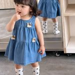 【73-100】デニムワンピース ウサギ ディリー 女の子 - 画像 (10)
