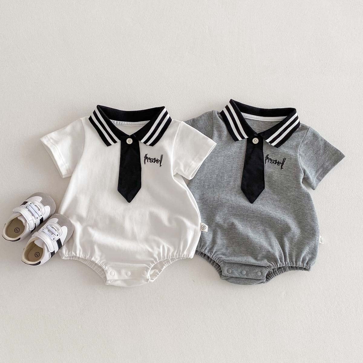 4b1a458a31684a705a32fbaa67e7784e.jpg 【66-90】ロンパース POLO シンプル おしゃれ ベビー服 - 画像 (1)