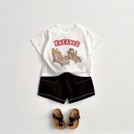【90-150】Tシャツ レトロ クマ カジュアル トップス - 画像 (6)