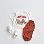 【90-150】Tシャツ レトロ クマ カジュアル トップス - 画像 (7)